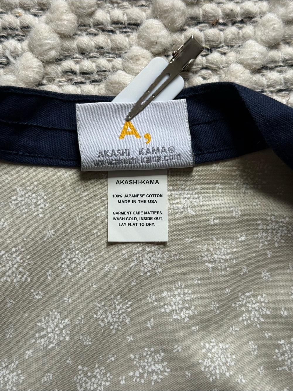 AKASHI-KAMA Noragi Jacket - Organic Navy, Size Small - Chore Coat - Blazer - USA - Picture 6 of 9